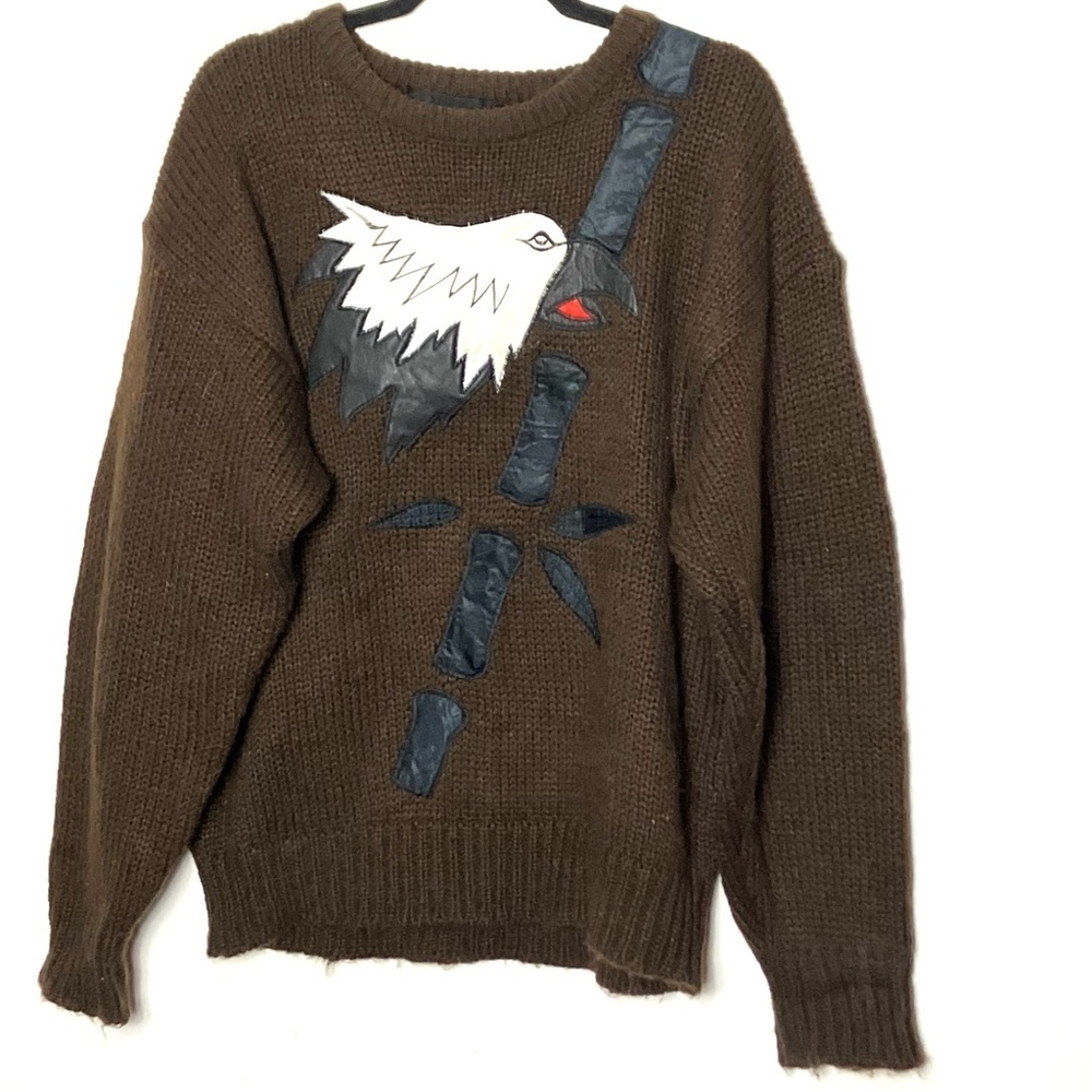 Vintage 80s Graphic Eagle Sweater Large‎